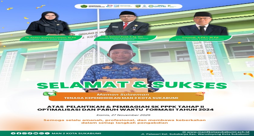 Selamat dan Sukses Telah dilantik Sebagai PKKK Paruh Waktu
